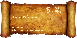 Bucz Mína névjegykártya